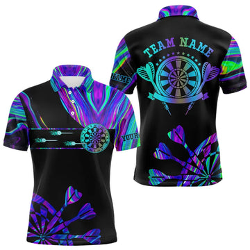 Neon Purple Blue Darts Tie Dye and Custom Dart Glowing Dart