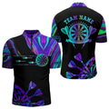 Neon Purple Blue Darts Tie Dye and Custom Dart Glowing Dart