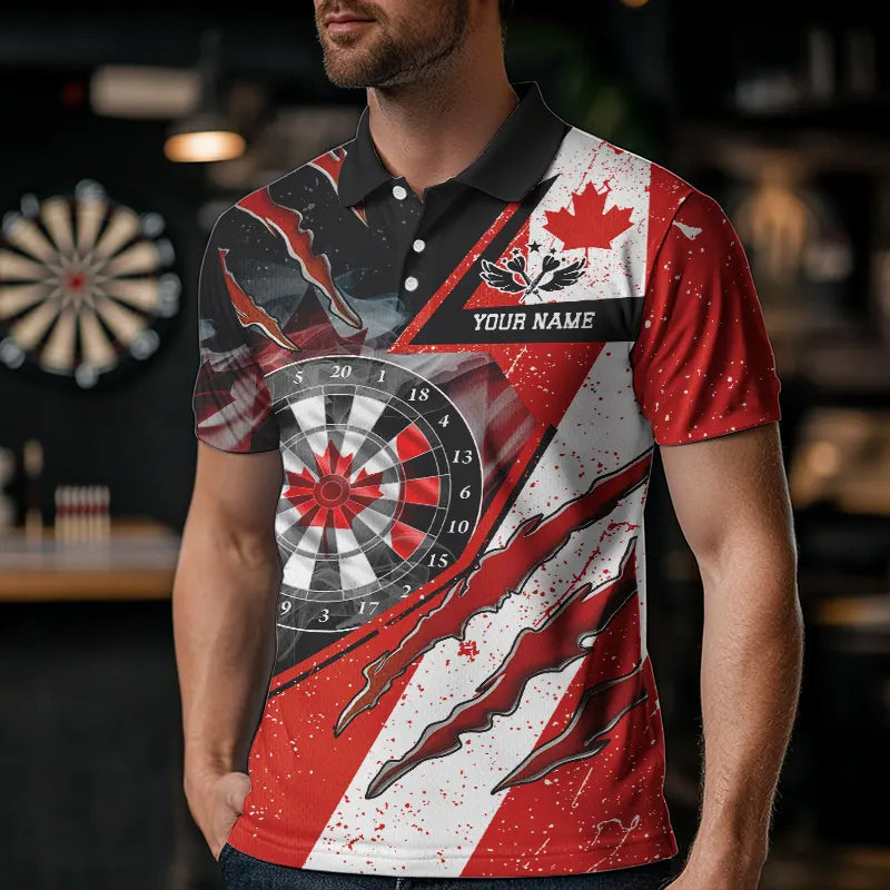 Personalized Canada Flag Dartboard Smoke Dart, Pride Patriotic Dart Team
