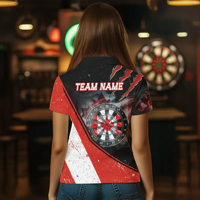 Personalized Canada Flag Dartboard Smoke Dart, Pride Patriotic Dart Team