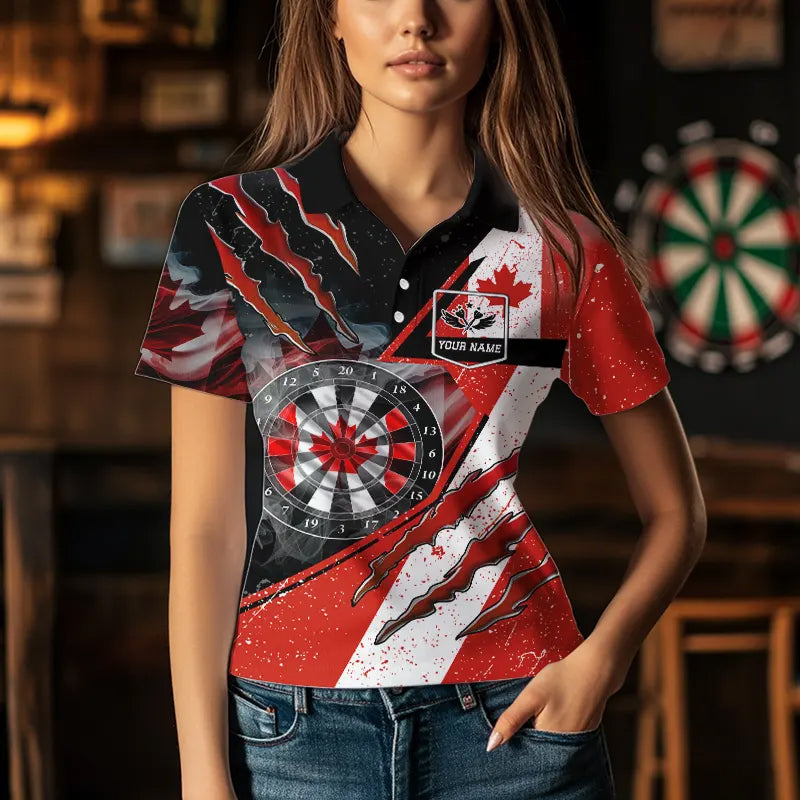 Personalized Canada Flag Dartboard Smoke Dart, Pride Patriotic Dart Team