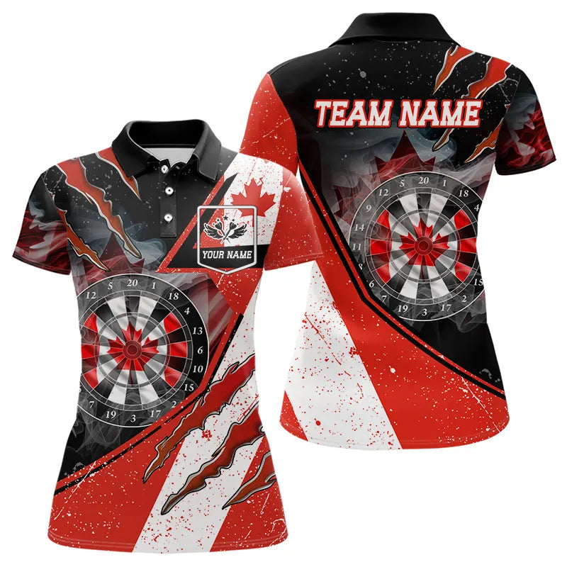 Personalized Canada Flag Dartboard Smoke Dart, Pride Patriotic Dart Team