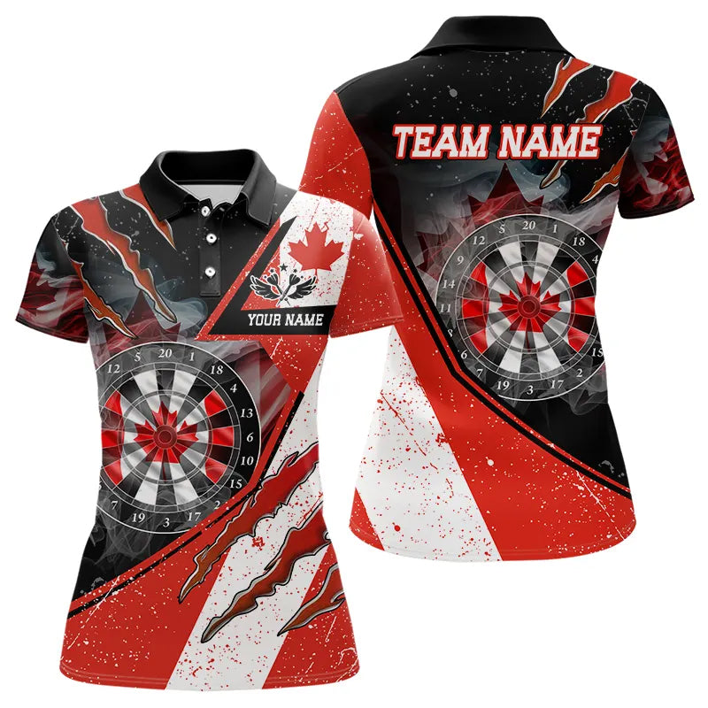 Personalized Canada Flag Dartboard Smoke Dart, Pride Patriotic Dart Team