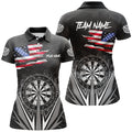 American Flag Darts and Quarter-Zip Custom Patriotic Black Darts Team