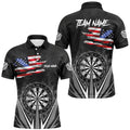 American Flag Darts and Quarter-Zip Custom Patriotic Black Darts Team