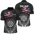 American Flag Darts and Quarter-Zip Custom Patriotic Black Darts Team