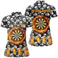 Fire Flame Dart Board and Beer Custom Skull Pattern Dart, Funny Drinking Dart