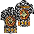 Fire Flame Dart Board and Beer Custom Skull Pattern Dart, Funny Drinking Dart