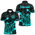 Black And Turquoise Grunge Darts, Custom Dart For Team Dart