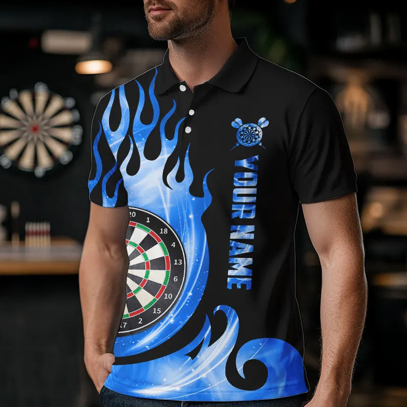 Black Blue Fire Flame Light Darts and Custom Dart League Dart