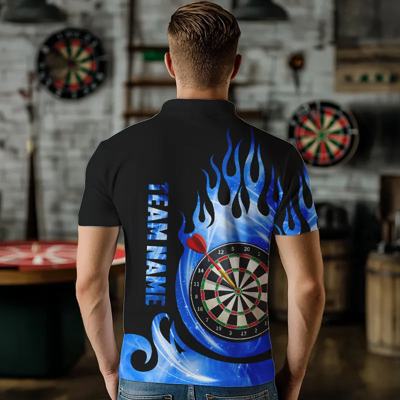 Black Blue Fire Flame Light Darts and Custom Dart League Dart