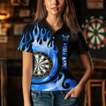 Black Blue Fire Flame Light Darts and Custom Dart League Dart