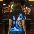 Black Blue Fire Flame Light Darts and Custom Dart League Dart