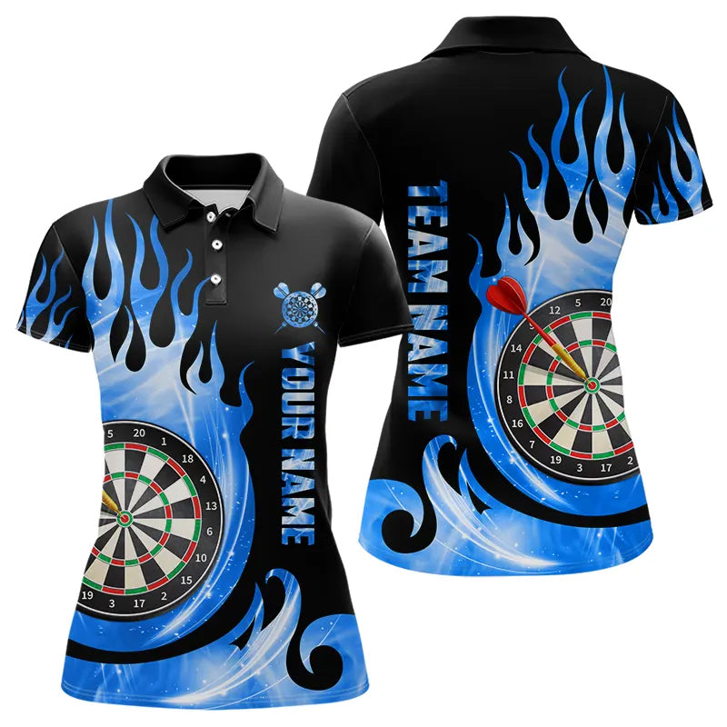Black Blue Fire Flame Light Darts and Custom Dart League Dart