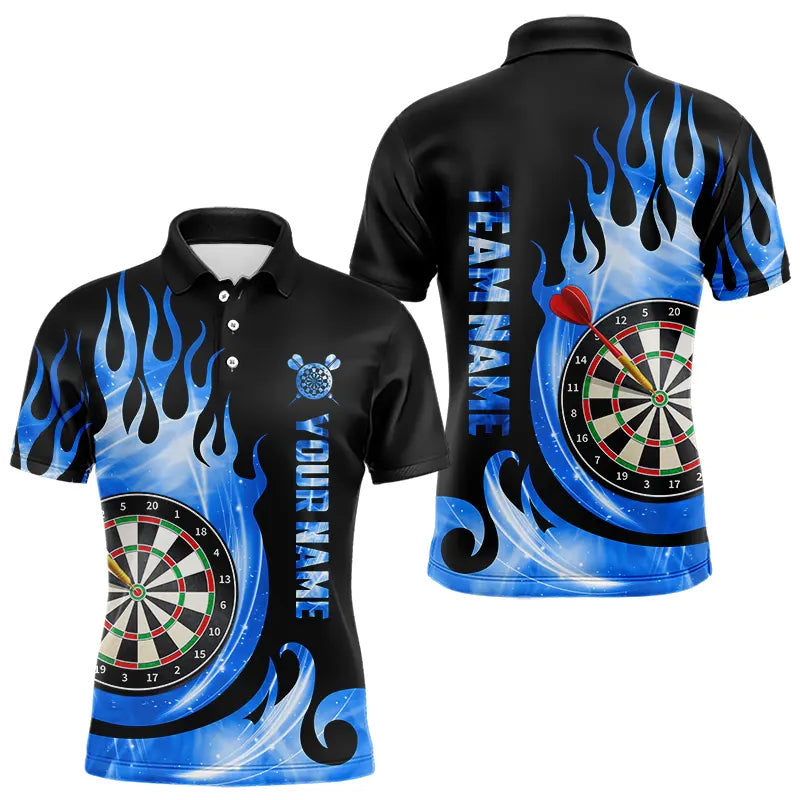 Black Blue Fire Flame Light Darts and Custom Dart League Dart