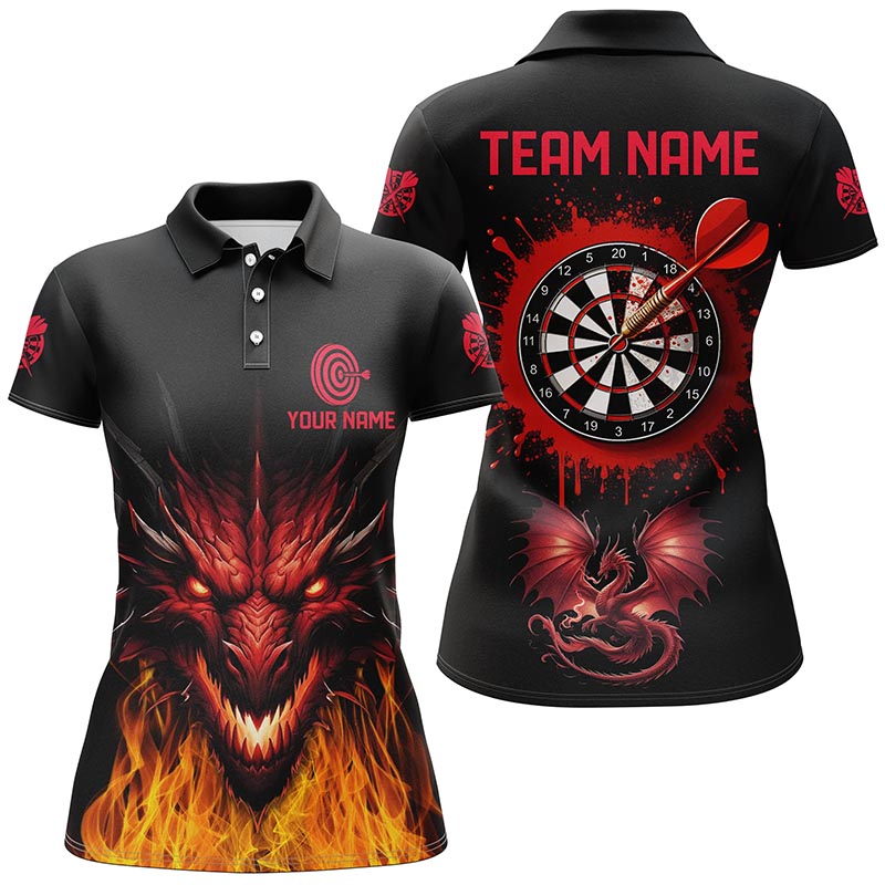 Personalized Dragon Darts Custom Black Red Darts Team League