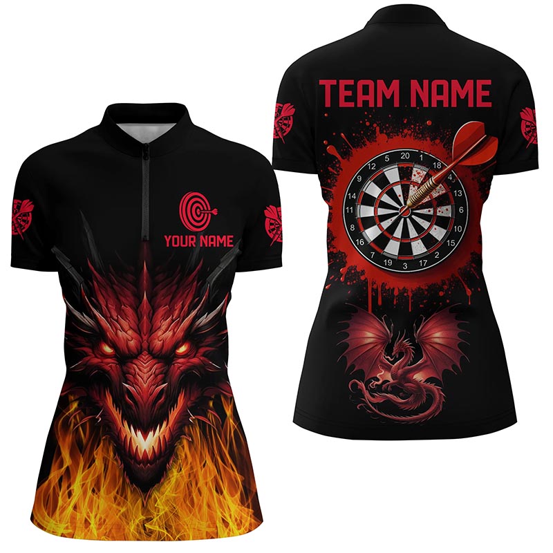 Personalized Dragon Darts Custom Black Red Darts Team League