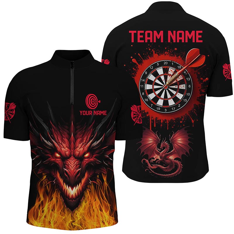 Personalized Dragon Darts Custom Black Red Darts Team League
