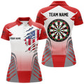 US Flag Men Darts Quarter-Zip Custom Patriotic Darts For Team Darts