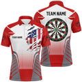 US Flag Men Darts Quarter-Zip Custom Patriotic Darts For Team Darts