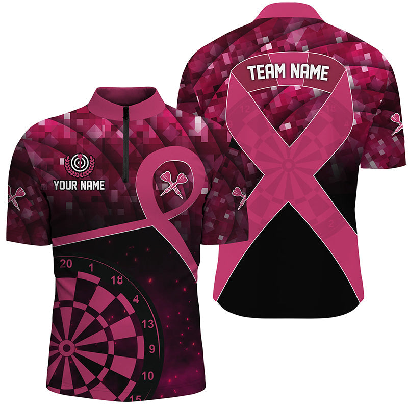 Pink Ribbon Breast Cancer Awareness Darts Custom Breast Cancer For Darts Lover