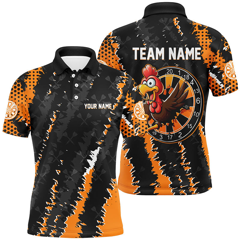 Funny Turkey Custom Orange Black Darts, Thanksgiving Darts, Darts Gifts