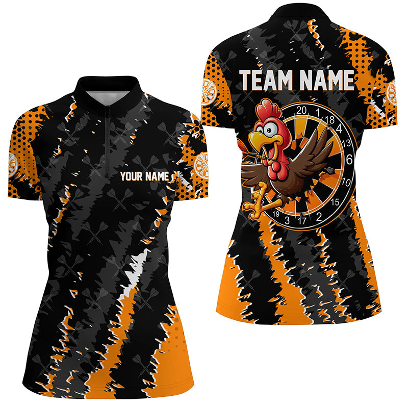 Funny Turkey Custom Orange Black Darts, Thanksgiving Darts, Darts Gifts