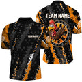 Funny Turkey Custom Orange Black Darts, Thanksgiving Darts, Darts Gifts
