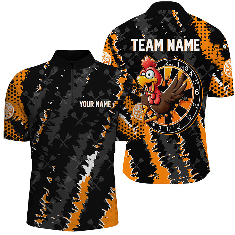 Funny Turkey Custom Orange Black Darts, Thanksgiving Darts, Darts Gifts