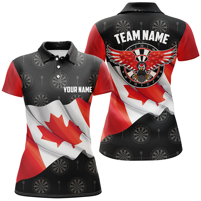 Waving Canada Flag Men Darts and Quarter-Zip Custom Eagle Patriotic Darts