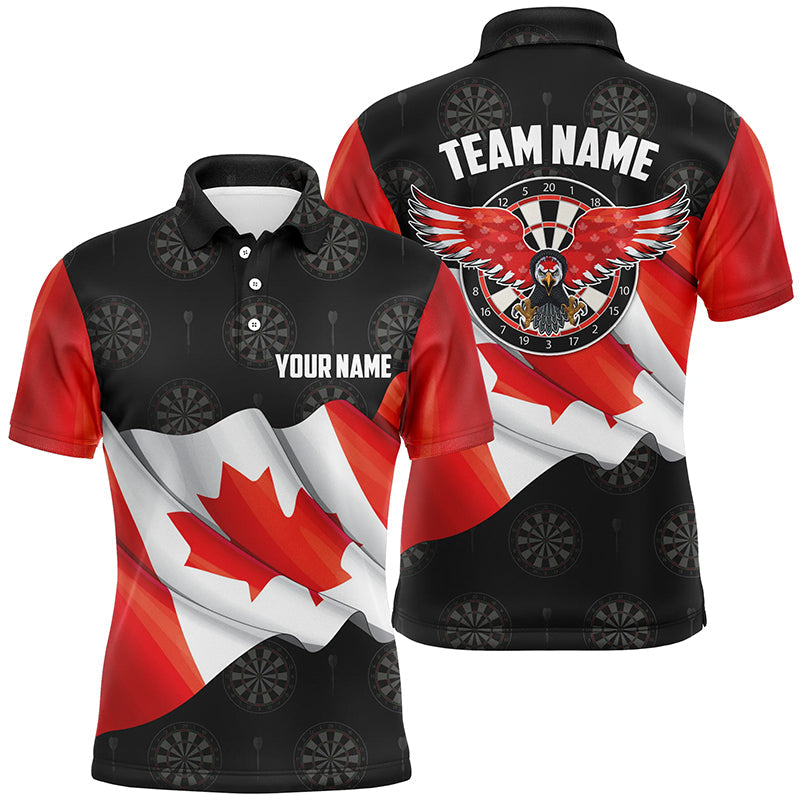 Waving Canada Flag Men Darts and Quarter-Zip Custom Eagle Patriotic Darts