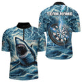 Personalized Shark Blue Lightning Darts and Custom Dart Dart