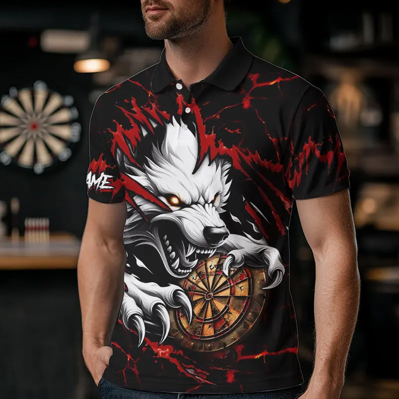 Personalized Wolf Lightning Darts and Custom Dart Darts |Red