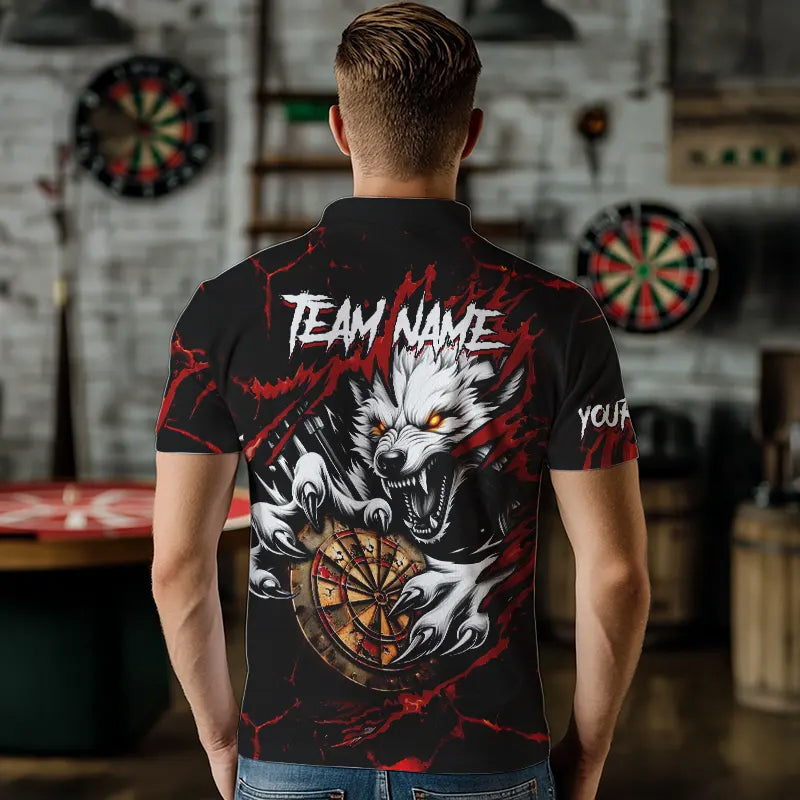 Personalized Wolf Lightning Darts and Custom Dart Darts |Red
