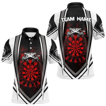 Personalized Black White Cobra Snake Dart Custom Team Outfit Darts | Red