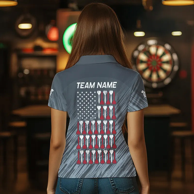 American Flag Grey Grunge Darts and Custom Dart Patriotic Dart