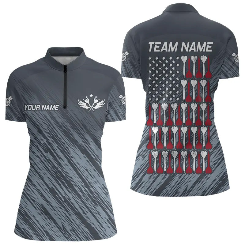 American Flag Grey Grunge Darts and Custom Dart Patriotic Dart