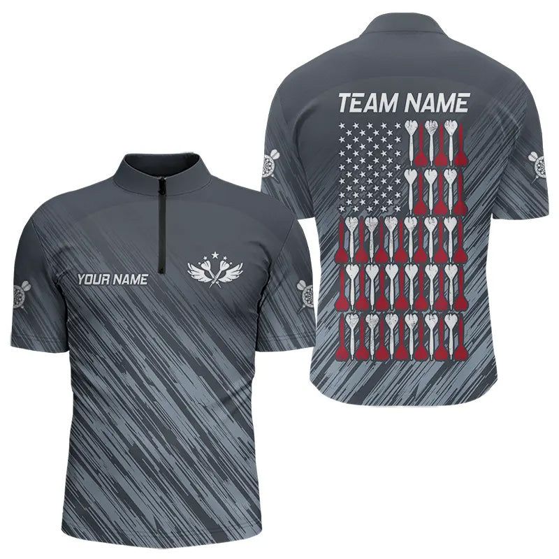 American Flag Grey Grunge Darts and Custom Dart Patriotic Dart
