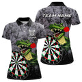 Personalized Green Funny Crocodilian Grunge Darts, Darts Team, Darts Gifts
