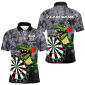 Personalized Green Funny Crocodilian Grunge Darts, Darts Team, Darts Gifts