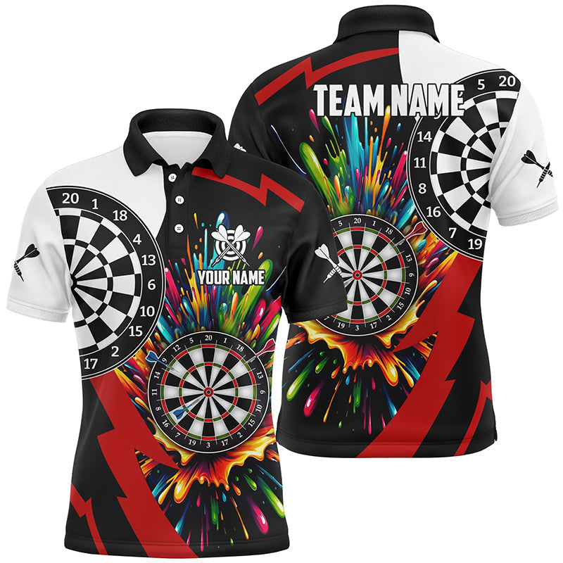 Personalized Colorful Dartboard Men Darts Custom Name Unique Darts Team