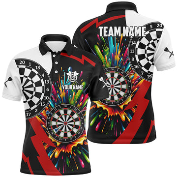 Personalized Colorful Dartboard Men Darts Custom Name Unique Darts Team