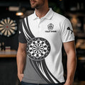 Personalized Black White And Grey Dartboard Crown Dart Custom Darts Team