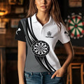 Personalized Black White And Grey Dartboard Crown Dart Custom Darts Team