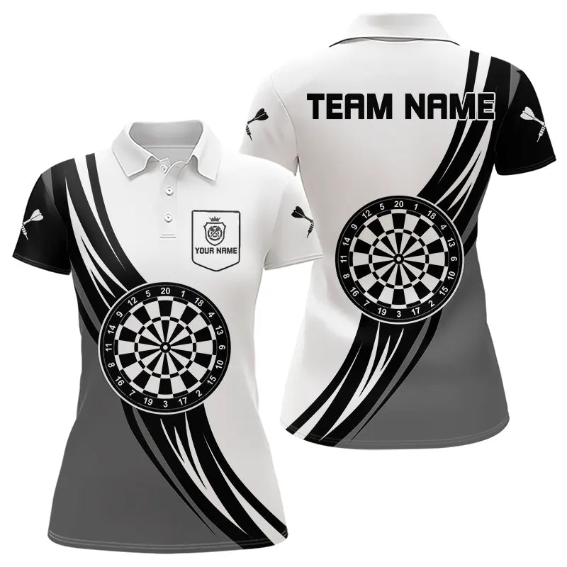 Personalized Black White And Grey Dartboard Crown Dart Custom Darts Team