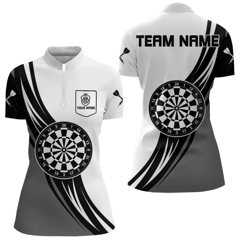 Personalized Black White And Grey Dartboard Crown Dart Custom Darts Team