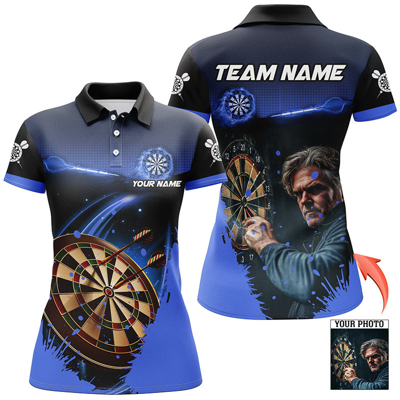 Personalized 3D All Over Print Blue Darts Custom Photo Darts Player