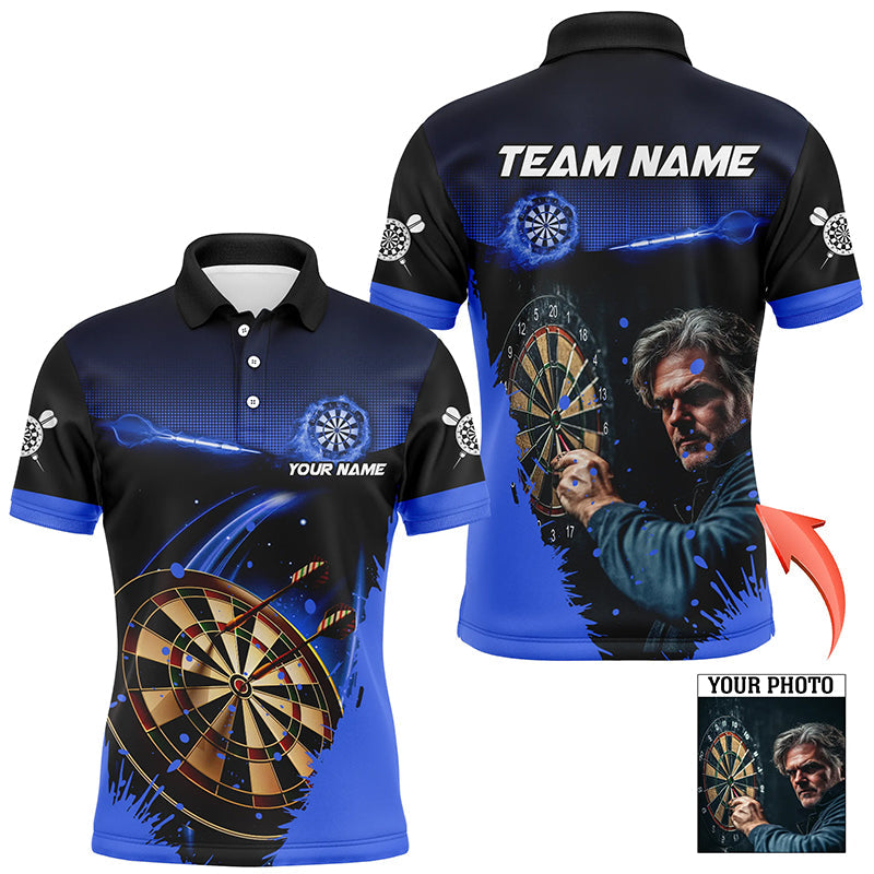 Personalized 3D All Over Print Blue Darts Custom Photo Darts Player