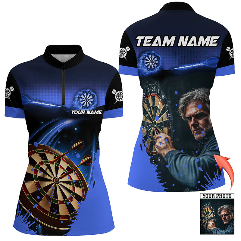 Personalized 3D All Over Print Blue Darts Custom Photo Darts Player