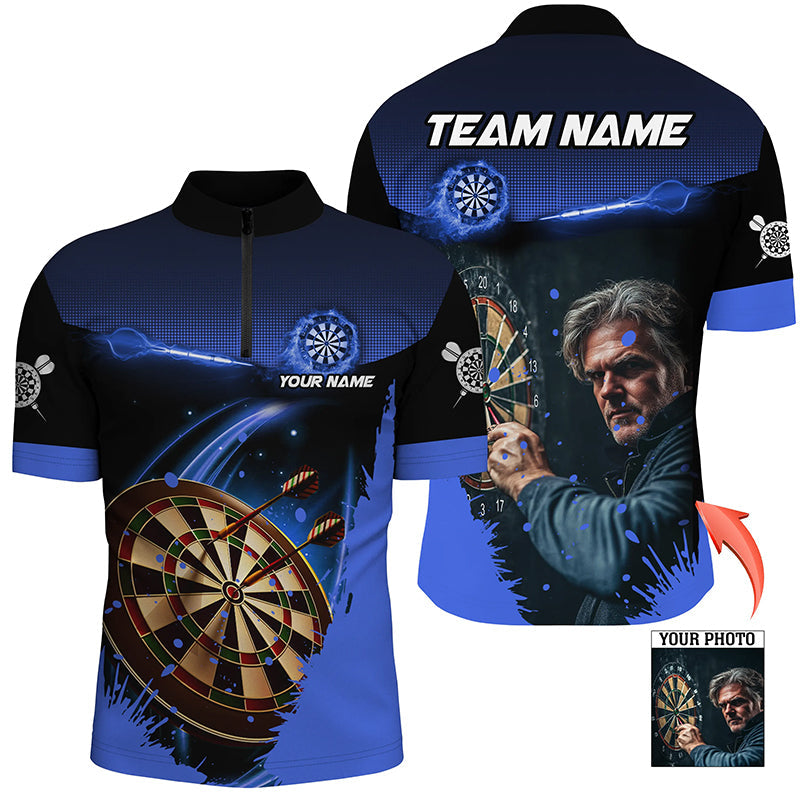Personalized 3D All Over Print Blue Darts Custom Photo Darts Player